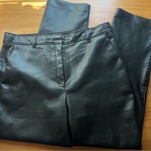 Aritzia Babaton Command Cropped Pant Faux Leather Soft sz 16